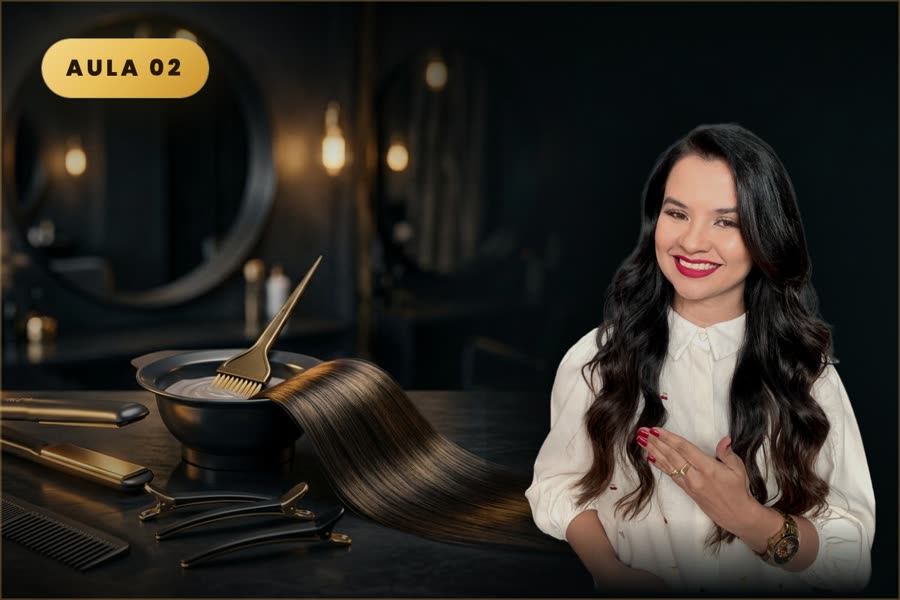 Aula 02 — passo a passo do Alisamento Definitivo na prática, com Tatiane Rosa